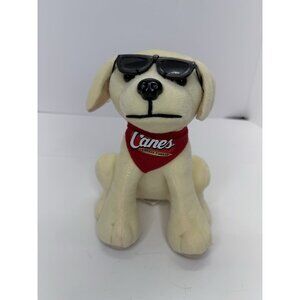 Raising Cane Dog Puppy 2019 Plush with Sunglasses Red Scarf 7.5” Tall Mascot